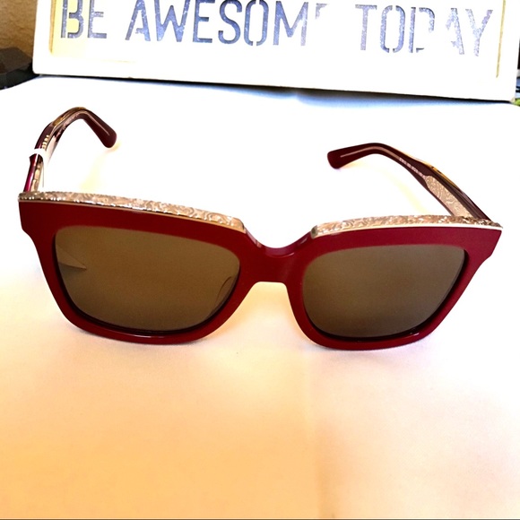 💯Authentic- ETRO Red Frame with Gold Embossed - Picture 1 of 12